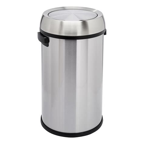 Amazon Basics Round Stainless Steel Trash Can with Swing lid - 65 Liter for sale | Katy, TX ...