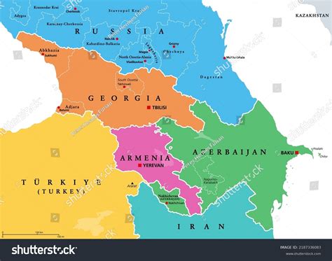 Caucasus Mountain Range Map