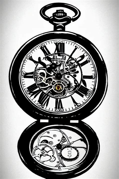 steampunk pocket watch, high details, bold lineart, by | Stable Diffusion | OpenArt