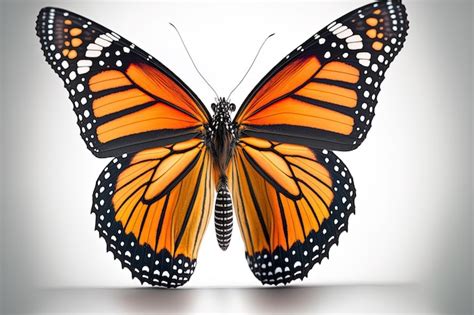 Premium Photo | Beautiful monarch butterfly isolated on white background