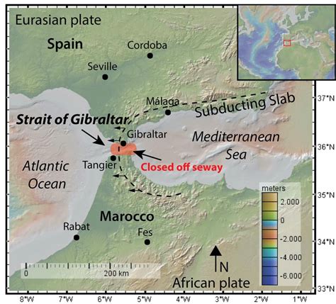 Strait Of Gibraltar Africa Map | Sexiz Pix
