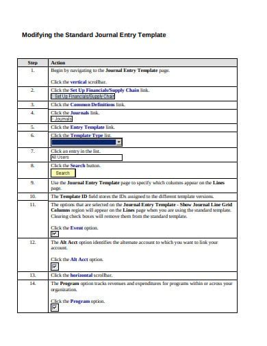 Journal Entry Template Excel For Your Needs