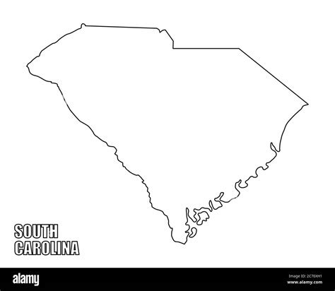 South Carolina outline map Stock Vector Image & Art - Alamy