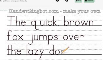 The quick brown fox handwriting video - D'nealian by Peter Van Grunsven