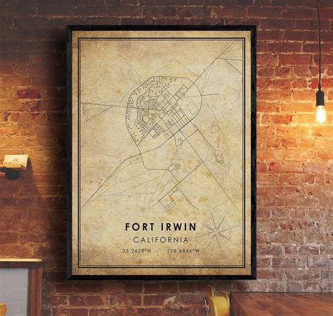 Fort Irwin Map Print Fort Irwin Map California Map Art | Etsy