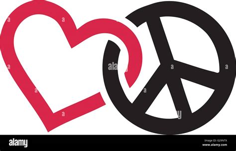 Love and peace signs intertwined Stock Vector Image & Art - Alamy