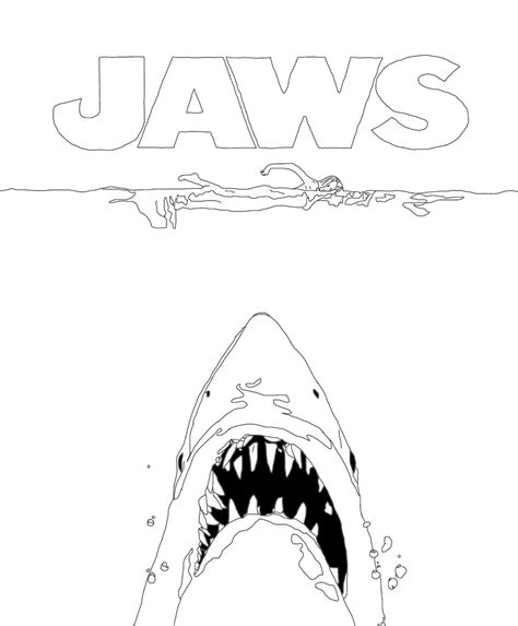 Movie Jaws Drawing