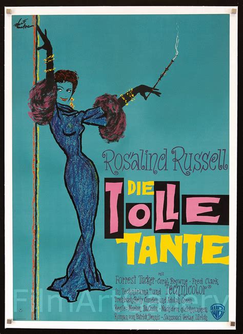 Auntie Mame Movie Poster 1960 German A1 (23x33)