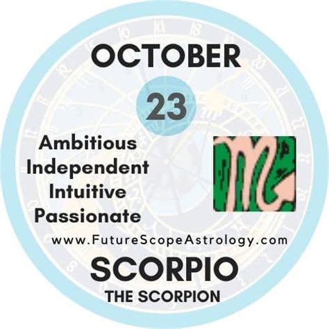 October 23 Zodiac (Scorpio) Birthday Personality, Birthstone ...