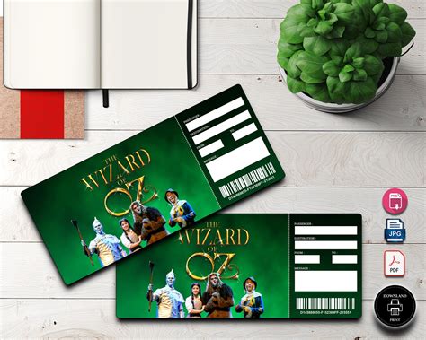 Printable the Wizard of Oz Broadway Surprise Ticket.musical - Etsy