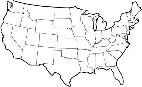 United States Outline Map Free Printable - FREE PRINTABLE TEMPLATES