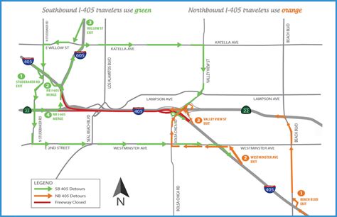 405 Freeway Closure: 'Bridge Bash' Closes Highway In Orange County (MAP ...