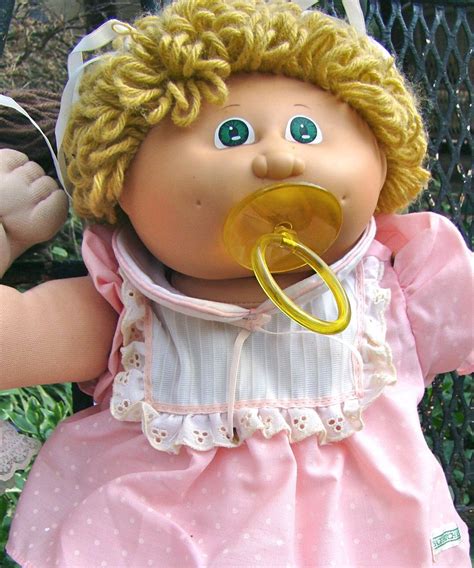 Cabbage Patch Girl Doll 1982 with Original Cabbage Patch Kids Clothing, Tight Blonde Curls ...