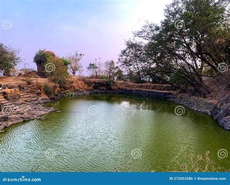 Ghodale Talav on the Fort Sajjangad. Stock Photo - Image of indian, chhatrapati: 272053586