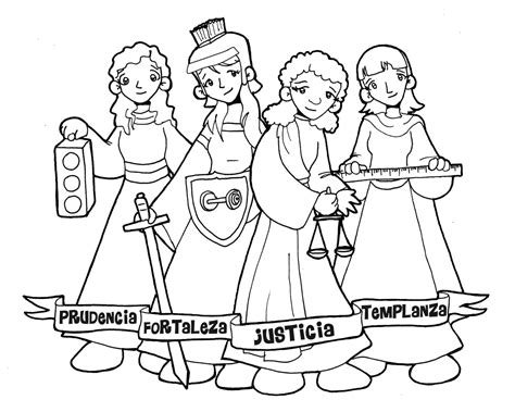 Dibujos para catequesis: VIRTUDES CARDINALES