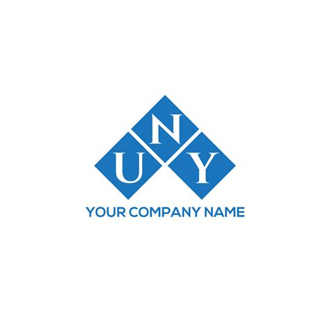 UNY letter logo design on WHITE background. UNY creative initials ...