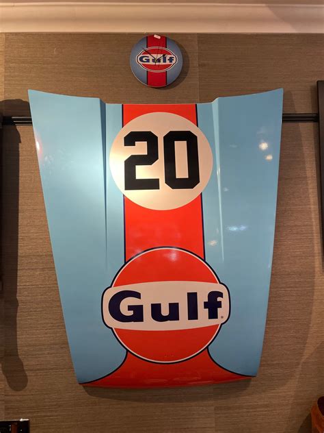 Classic ‘Gulf Racing’ GENUINE G-Series Porsche Bonnet Art / Man Cave A ...