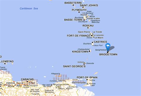 Islands Map of Barbados