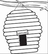 Printable Beehive Coloring Page For Kids 2 – SupplyMe sketch template