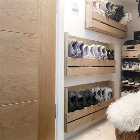 RUSTIC WALL MOUNTED SHOE RACK – Apple Crates