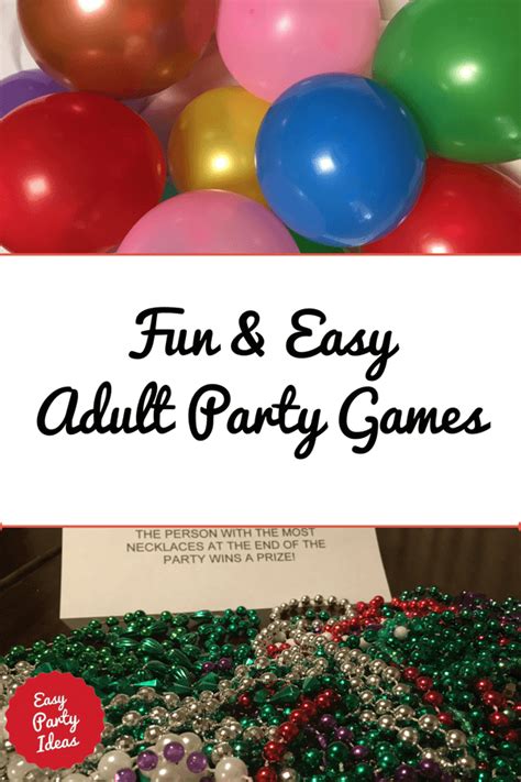 Adult Party Game Ideas