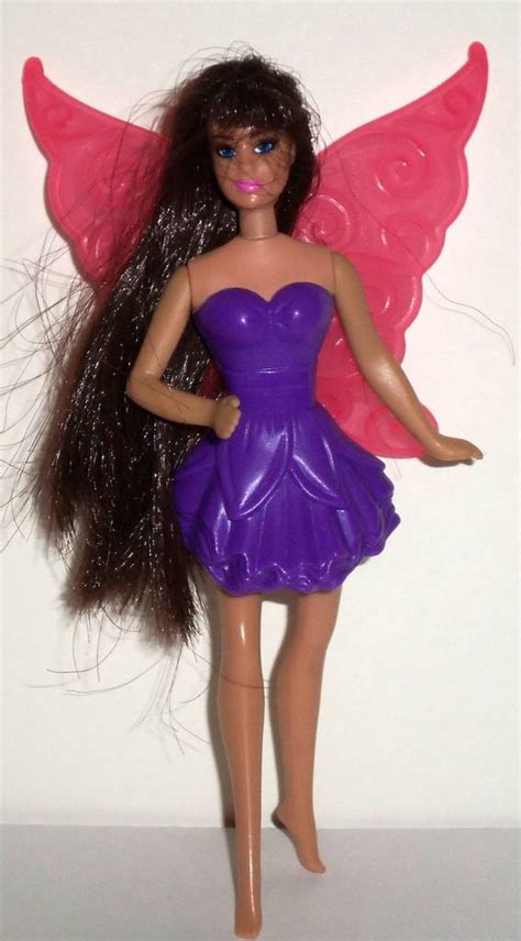 McDonald's 2011 Barbie A Fairy Secret Raquelle in Dark Purple Dress Doll Happy Meal Toy Loose