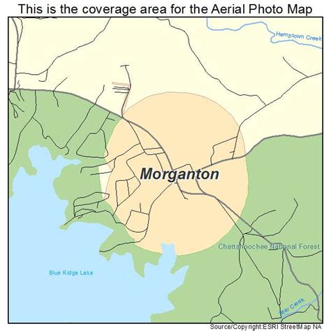 Aerial Photography Map of Morganton, GA Georgia