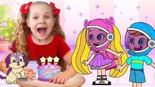 Diana and Roma Pretend Play Slime and Ice Cream Cartoon for Kids - Videos For Kids