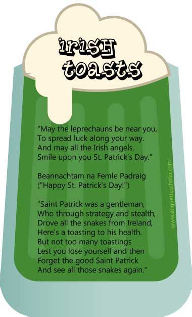 St. Patrick's Day Irish Toasts! - Three great Irish toasts just for St. Patrick's Day! Wine ...