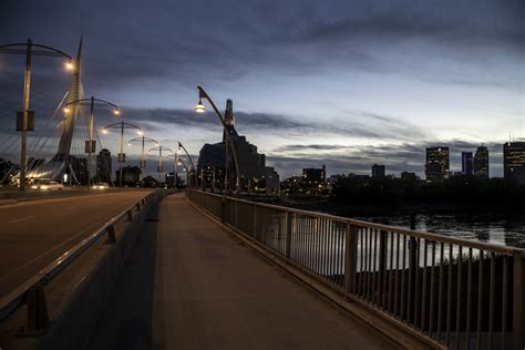 City Skyline with lights in Winnipeg image - Free stock photo - Public ...