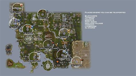 Runescape 3 guide to activate and use lodestones - All lodestones for f2p included on a map ...