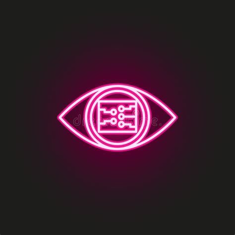 Smart Eye View Neon Style Icon. Simple Thin Line, Outline Vector Of Robo Icons For Ui And Ux ...