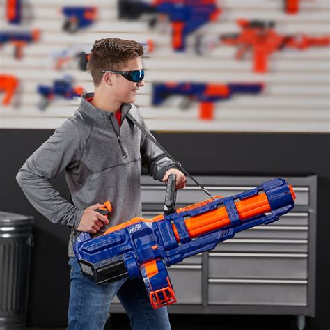 Best Buy: Hasbro Nerf Elite Titan CS-50 Toy Blaster Blue, Orange E2865