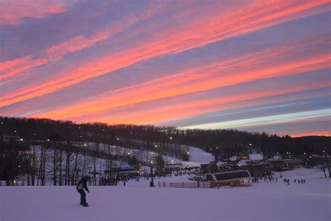 Wachusett Mountain Ski Area Sunset Photograph by John Burk