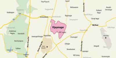 Vijayanagar Bangalore map - Map of Vijayanagar Bangalore (Karnataka - India)