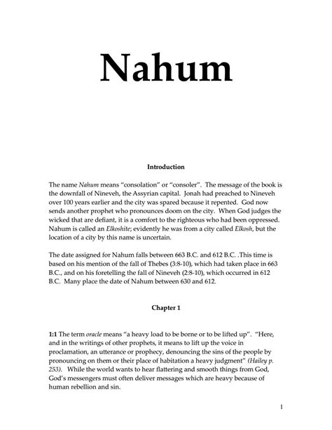 Nahum Commentary by Mark Dunagan - Issuu