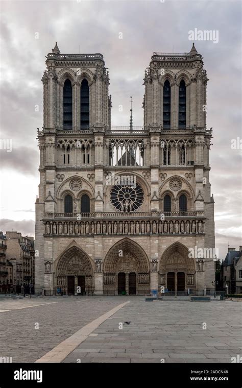 Notre Dame de Paris Cathedral before fire, most beautiful Cathedral in Paris. View from the ...