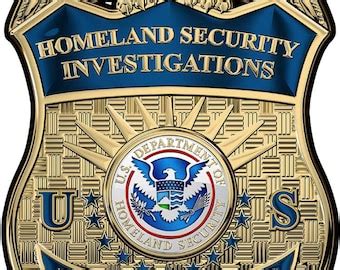 Homeland Security Investigations Special Agent Badge All Metal | Etsy