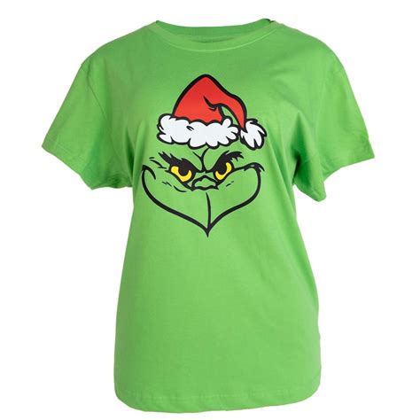 Women's Green T Shirt - Grinning Grinch - Crown Office Supplies