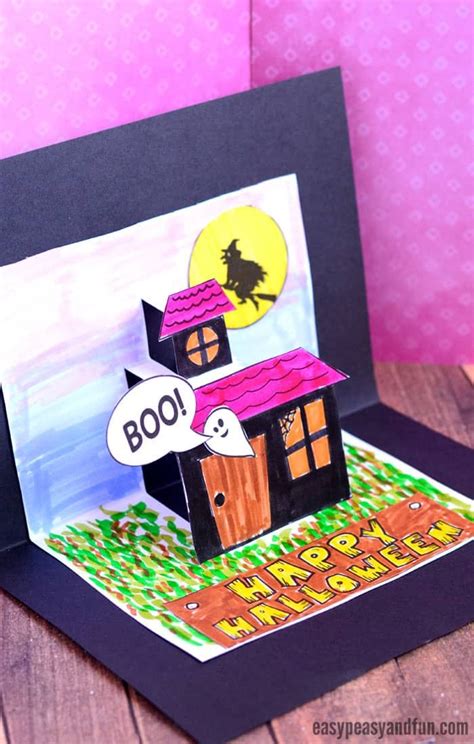 Halloween Pop Up Card Template | Pop up card templates, Halloween pop ...