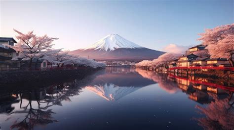 Premium AI Image | mount fuji japan landscape