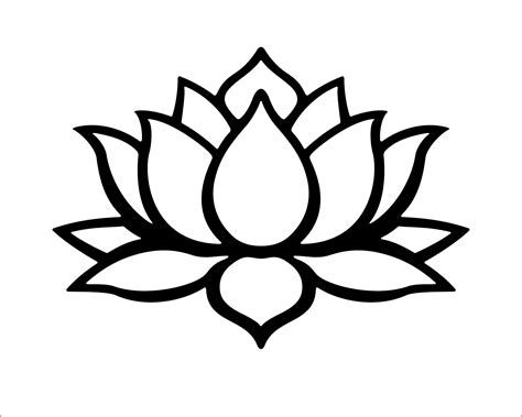 Buy Lotus Flower Silhouette Svg Dxf Eps Pdf Cut File Digital Online in India - Etsy