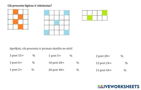 Procenti | Live Worksheets