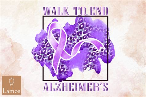 Walk to End Alzheimer's Purple Ribbon Graphic by Lamos Sublimation ...