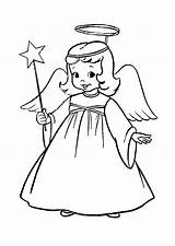 Christmas Angel Coloring Pages sketch template