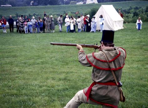 A Man Shooting a Musket in a Reenactment in Glendale, Maryland Editorial Stock Photo - Image of ...