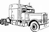 Trailer Semi Coloring Pages Truck Peterbilt Drawing Coloriage Remorque  sketch template