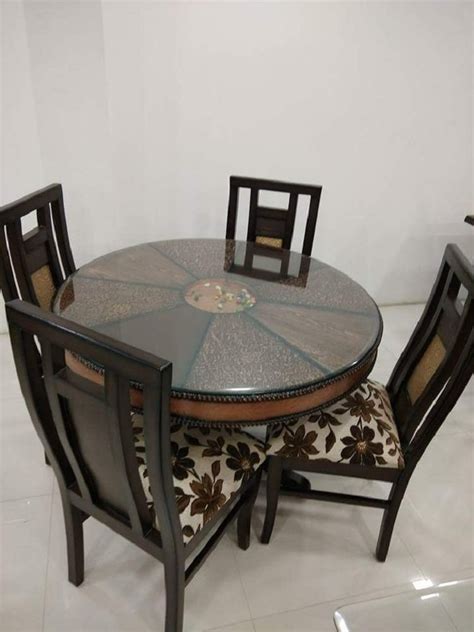 Marble Four Seater Round Dining Table Set at Rs 36000/set in Mysore | ID: 26022304591