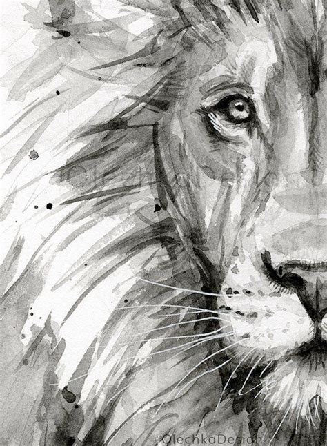 Lion Art, Lion Art Print, Lion Wall Art, Jungle Animal, Safari Animal ...