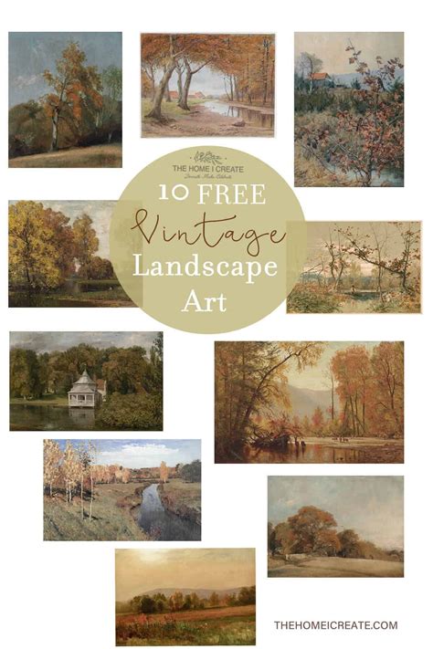 Beautiful Free Vintage Landscape Art Printables